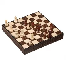 Magnetisches Schachset mit Figuren 64 mm - Feld 34 mm - Gesellschaftsspiel für Schachliebhaber, ideal für unterwegs dank magnetischer Figuren, perfekt für spannende Duelle!