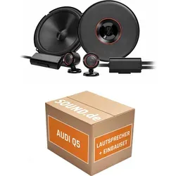 JBL Club3 64CTP Lautsprecher Einbaupaket für Audi Q5 8R2 - Komplettes Lautsprecher-Set für Audi Q5 8R2, 2x JBL Tief-Mitteltöner mit integriertem Hochtöner (210W MAX). Einfacher Austausch dank Adapterringen und -steckern für besten Klang.