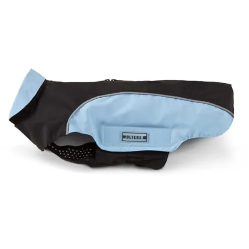 Wolters Easy Rain Hunderegenmantel blau Sky - Blue - Hochwertiger Hundemantel für regnerische Tage, mit Geschirröffnung und reflektierenden Elementen. Das atmungsaktive Material sorgt für Komfort, während der winddichte Schnitt optimalen Schutz bietet.