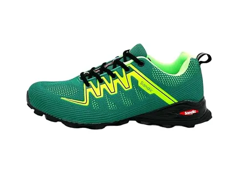 Nowaland Damen Herren Wanderschuhe Bequeme Trail Running Trekkingschuhe Laufschuhe Freizeit Schuhe (Mittelgrün-Apfelgrün,41)
