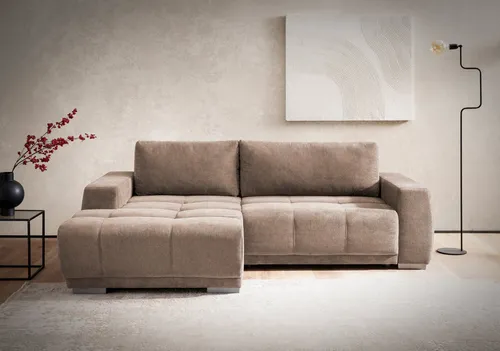 Home affaire Ecksofa Bolero L-Form, wahlweise mit Bettfunktion & Bettkasten