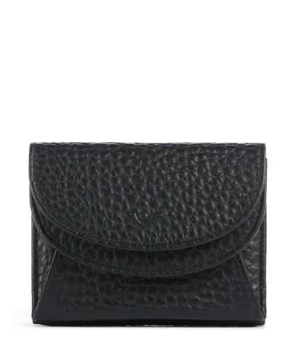 Voi Leather Design Damen-Geldbörse schwarz - Elegante gewickelte Börse mit Druckknopf, 9 Kreditkartenfächern und praktischem Einkaufswagenchip-Einschub – perfekt für stilbewusste Frauen.