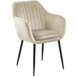 Actona Emilia Esszimmerstuhl mit Armlehne - stilvoller Komfort in matt schwarz - Stühle: Actona Emilia Esszimmerstuhl mit Armlehne vereint elegantes Design und hochwertigen Komfort. Der strapazierfähige Stoffbezug und das stabile Stahlgestell machen ihn zum idealen Begleiter für deinen Essbereich.