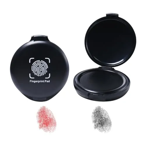 Stück Fingerabdruck-Stempelpads, Fingerabdruck-Stempelpads, schwarze Stempeltinte, schwarze Stempelkissen zum Heißstempeln, Tintenstempelkissen, Fingerabdruck-Pads für Kinder 2