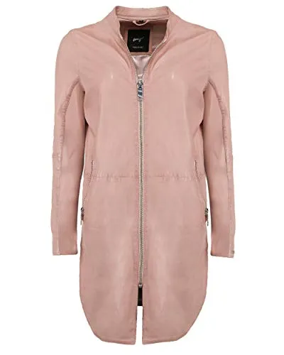 MAZE Damen Ledermantel 4202040 Old Rose XL in pink von Maze