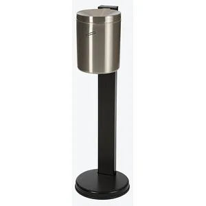 TKG Aschenbecher Rondo Maxi, Edelstahl Standascher mit 6 Liter Fassungsvermögen