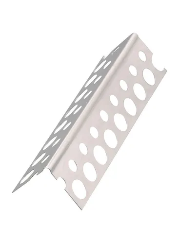 Stab Alu-Eckwinkel 200 cm GKP Spachtelprofil - Wandleisten aus Aluminium, ideal für präzise Spachtelarbeiten und Herstellung gerader Kanten, mit gelochter, glatter Oberfläche für eine einfache Verarbeitung.