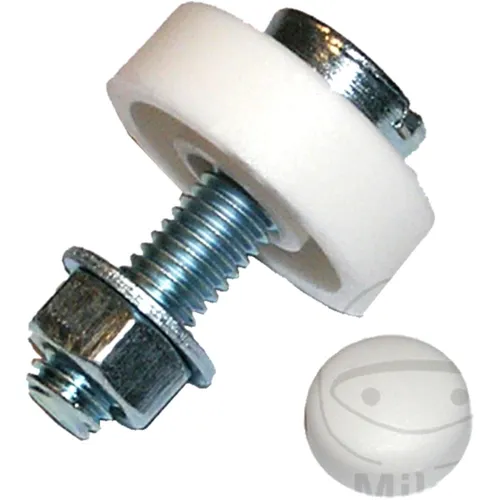 Dresselhaus Schraube M5x20 für Nummernschildbefestigung mit weißen Kappen