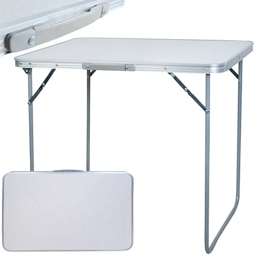 Klappbarer Trizand Aluminium Campingtisch 60x80cm - Ideal für Outdoor-Aktivitäten - Camping-Möbel, klappbarer und leichter Tisch aus Aluminium mit Tragegriff, ideal für Camping, Gartenpartys und Veranstaltungen im Freien. Max. Belastung 20 kg, Maße 80 x 60 x 70 cm.