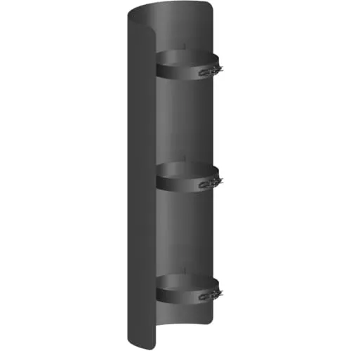 Ø 150 mm Ofenrohr Strahlungsschutz - 75 cm - schwarz - Hochwertiger Strahlungsschutz mit einem Durchmesser von 150 mm und einer Länge von 75 cm. Robustes Stahlblech mit hitzefester Beschichtung für optimale Sicherheit und Langlebigkeit im Einsatz.