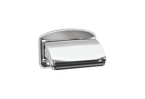 tecuro Toilettenpapierhalter Edelstahl mit Deckel - Toilettenpapierhalter aus poliertem Edelstahl, mit praktischem Deckel für eine hygienische Aufbewahrung und elegantes Design.