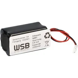 NiMH4820Q 4,8V NiMH Akku 2,2 Ah mit Kabel von Akkuman