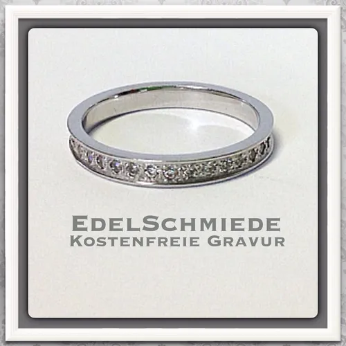 Edelschmiede925 Silberring Edelschmiede925 Silberring mit vielen Zirkonias 925/- rhod.