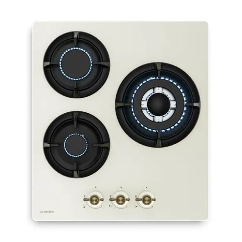 Klarstein Victoria Gasherd 3-Brenner Gaskochfeld 6050W von Klarstein