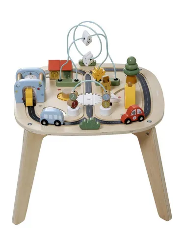 vertbaudet Lernspielzeug Baby Activity-Tisch mit Autos, Holz FSC®
