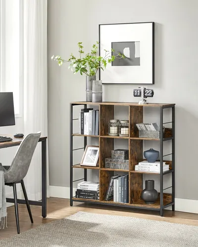 VASAGLE Regal mit 3 Ebenen, Bücherregal für Vintage-Flair von Regal