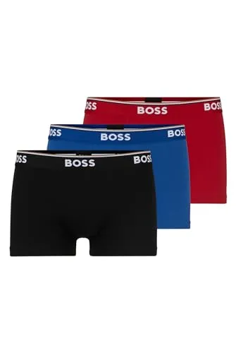 BOSS Trunk 3P Power - Retroshorts für Herren im 3er Pack, aus hochwertigem Cotton Stretch für höchsten Tragekomfort und optimale Passform, mit klarem Design und BOSS Logo im komfortablen Bund.