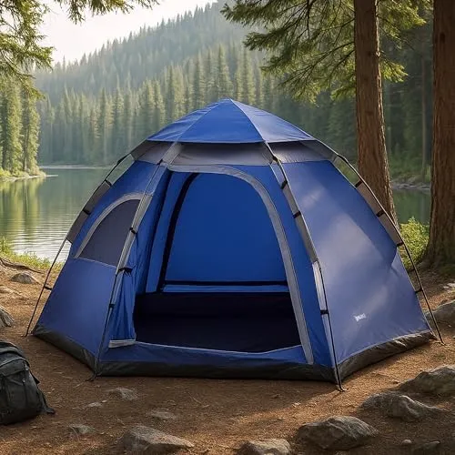 [en.casa] Campingzelt Nybro für 2-3 Personen – Schnelles Pop Up Zelt für Festivals und Camping - Zelt für 2-3 Personen mit blitzschnellem Aufbau, wasserdicht und ideal für spontane Outdoor-Abenteuer. Perfekt für Festivals und Campingtrips!