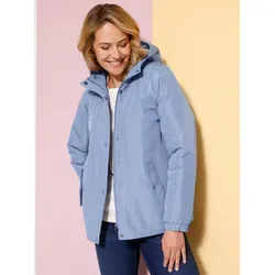 Langjacke CLASSIC BASICS, Damen, Gr. 46, blau (taubenblau), 100% Polyester, Wattierung:100% Polyester, unifarben, Jacken Langjacke
