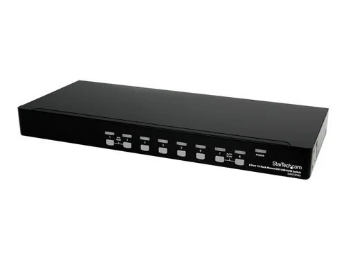 StarTech.com 8 Port 1HE DVI USB KVM Switch - KVM Switch für 8 Computer, rackmontierbar und ideal für platzsparende Serverräume, ermöglicht einfachen Zugriff auf mehrere Systeme.