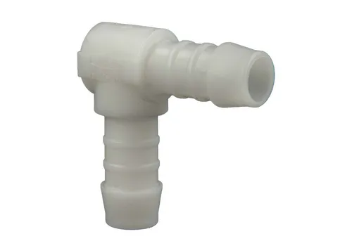 tecuro Schlauchtülle Schlauchverbinder 90° Winkel, für Industrie und Garten - Nylon weiß