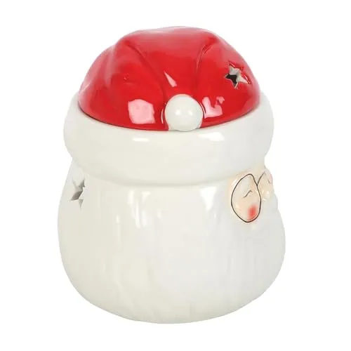 Duftlampe und Wachswärmer in Weihnachtsmann-Form – Keramik-Weihnachtsdekoration, Urlaubs-Aromatherapie & Duftdiffusor, perfekt für Urlaubsgeschenke