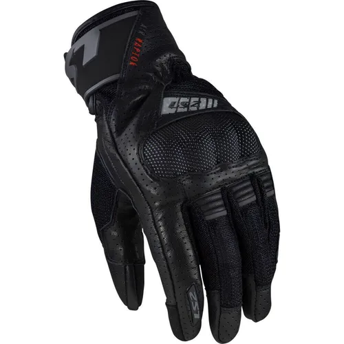 LS2 AIR RAPTOR MAN Motorradhandschuhe schwarz, Gr. L - Hochwertige CE-zertifizierte Motorradhandschuhe aus Leder, bieten optimalen Schutz und Komfort für Herren beim Fahren.