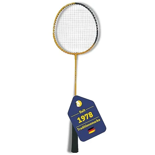 Best Sporting Badminton Schläger 100 XT I Griffband Badmintonschläger I Schaft und Rahmen aus gehärtetem Stahl I Verstärktes T-Stück I Badminton Racket