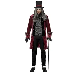 W WIDMANN MILANO Kostüm Viktorianischer Vampir - Kostüm-Outfits für Erwachsene, inklusive Jacke, Weste, Jabot, Handschuhe und Hut für einen schaurigen Auftritt auf Karneval oder Halloween.