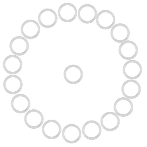 20PCS Schnuller Ring Zubehör, Soft Baby Schnuller Halter Ringe Schnuller O-Ringe Baby Shower (Transparent)