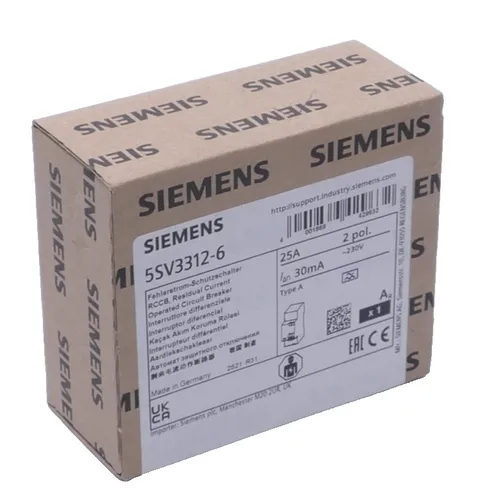 Siemens 5SV33126 FI-Schutzschalter 1P+N TypA 30mA 25A 230V - VDE-geprüfter Fehlerstromschutz für maximale Sicherheit und einfachen Zugang zu technischen Daten