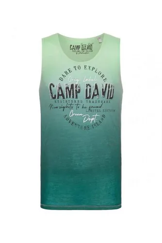 Camp David Herren Muskelshirt Dip Dye - T-Shirt für Herren mit Farbverlauf und Ausbrenner-Effekten, locker geschnitten und ideal für lässige Freizeitlooks.