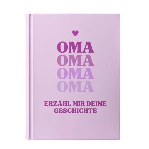 Oma erzähl mir deine Geschichte | Ein persönliches Erinnerungsbuch zum Ausfüllen | Das perfekte Geschenk für Oma zum Geburtstag, Weihnachten oder als besondere Überraschung