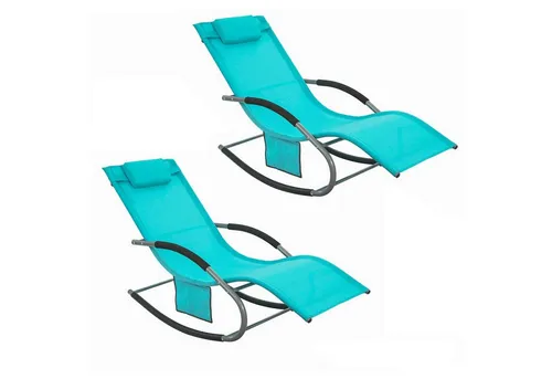 SoBuy Sonnenliege für 2 Personen in türkis von SoBuy