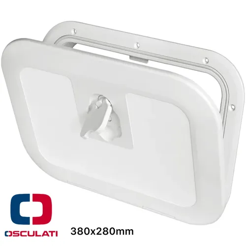 Inspektionsluke Marine Boot Schiff Camping Wartungs Klappe  Luke 380x280mm weiß