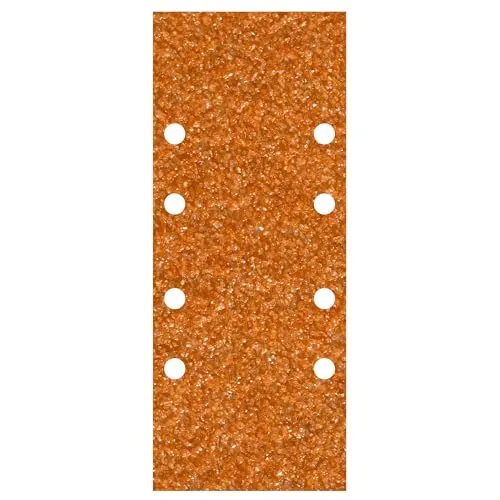 wolfcraft 5 Schleifstreifen gelocht I 1962000 I 93 x 230 mm, Körnung 80 I Robuste Schleifscheiben für Schwingschleifer für Holz oder Metall