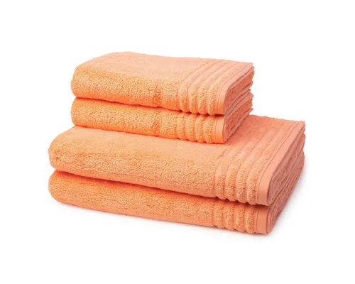 Vossen Handtuch Set Vienna Style Supersoft, 4-teilig in orange von Vossen