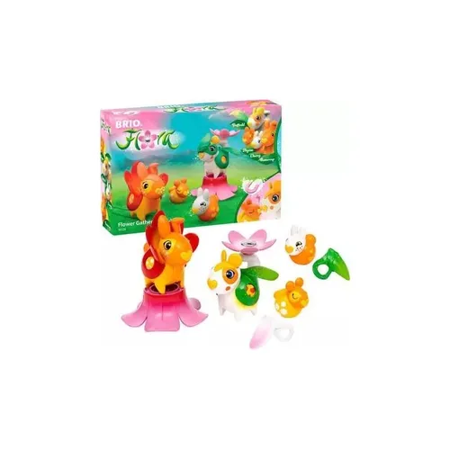 BRIO Flora - Blumensammler - Puzzle Set mit 10 Teilen, inklusive 2 Flora-Figuren und 2 Buddy Minifiguren, fördert die Fantasie und das Spielvergnügen für Kinder in einer magischen Blumenwelt.