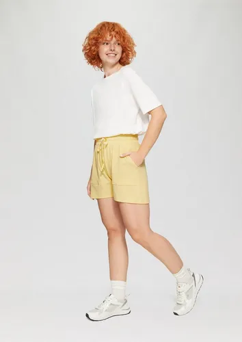 QS Shorts Hose Kurze Hose aus Waffel-Piqué mit elastischem Bund und Tunnelzug