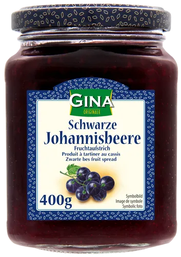 Gina Fruchtaufstrich schwarze Johannisbeere 400g