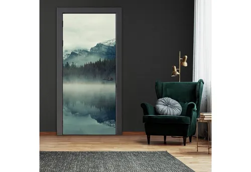 Türtapete Selbstklebend Küche Berge Landschaft Natur - 91x211 cm - Türaufkleber mit beeindruckendem Berglandschaftsdesign, selbstklebend und UV-beständig. Ideal für eine schnelle, kinderleichte Montage und um Ihrem Raum einen einzigartigen Charakter zu verleihen.
