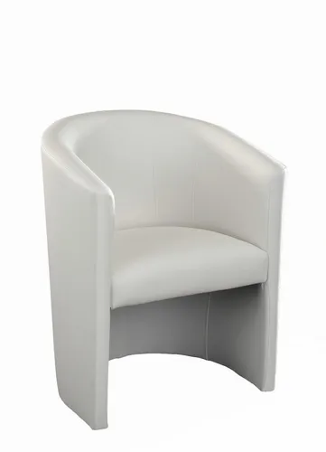 Kamil Cocktailsessel - Weißer Loungesessel für stilvolle Räume - Stylischer Cocktailsessel mit Holzgestell und Kunstlederbezug, ideal für Büros oder Lounges. Lieferung erfolgt bereits aufgebaut, für sofortigen Einsatz!