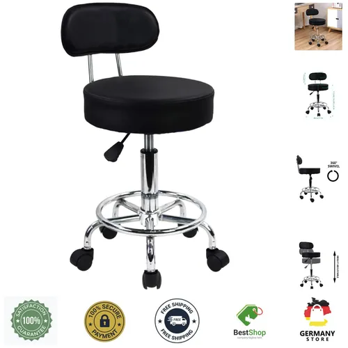 Komfortabler KKTONER Drehhocker für Friseursalons und Home-Offices, pflegeleicht