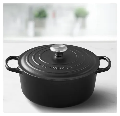 Le Creuset Signature Bräter rund 22 cm schwarz von Le Creuset