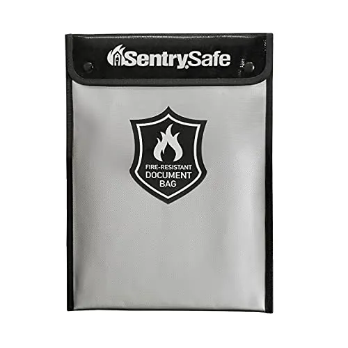 SentrySafe Feuer- und wasserabweisende Tasche mit Reißverschluss für Dokumente, 3,8 x 27,9 x 38,1 cm, FBWLZ0