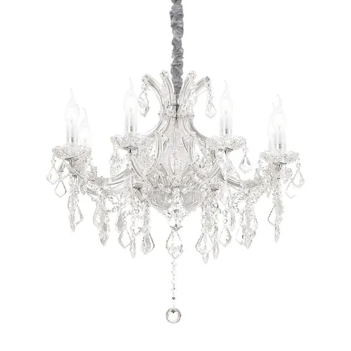 Ideal Lux Kronleuchter NAPOLEON, 8-flammig, Ø 67cm in silber von Ideal Lux