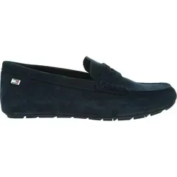 Tommy Hilfiger Suede Driver Mokassin Blau in Gr. 41 - Eleganter Mokassin aus hochwertigem Wildleder in DW6 Space Blue für stilbewusste Herren. Bequem und vielseitig kombinierbar, ideal für den Alltag.
