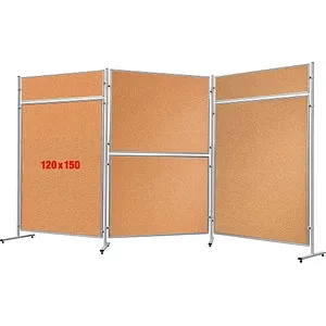 FRANKEN Trennwand ECO, doppelseitig, braun 120 x 150 cm - Diverse F – Praktische Trennwand für Großraumbüros, bietet eine pinnbare Oberfläche und ermöglicht individuelle Raumgestaltung für mehr Privatsphäre und Konzentration.