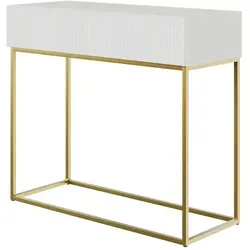 Selsey Konsolentisch Veldio in Weiß – 90x79 cm - Eleganter Konsolentisch Veldio in Weiß, ideal für jeden Wohnraum. Hochwertige Materialien garantieren Langlebigkeit. Breite: 90 cm, Höhe: 79 cm. Jetzt 10€ Willkommens-Gutschein bei Newsletter-Anmeldung sichern!