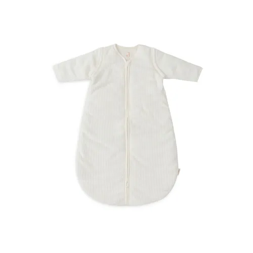 Jollein Baby Schlafsack mit abnehmbaren Ärmeln 90 cm Rib Ivory Weiß - Schlafsack für Babys, individuell anpassbar durch abnehmbare Ärmel, aus 70% Baumwolle und 30% Polyester für optimalen Komfort.